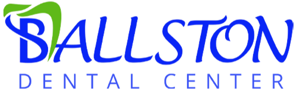 The image displays a logo with the name Ballston Dental Center written underneath, featuring a colorful design with the word Dental highlighted in green.